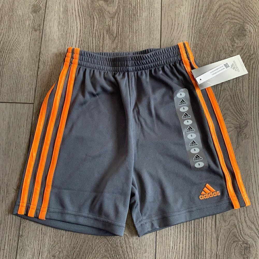 Adidas boys shorts color orange and gray - Picture 1 of 3